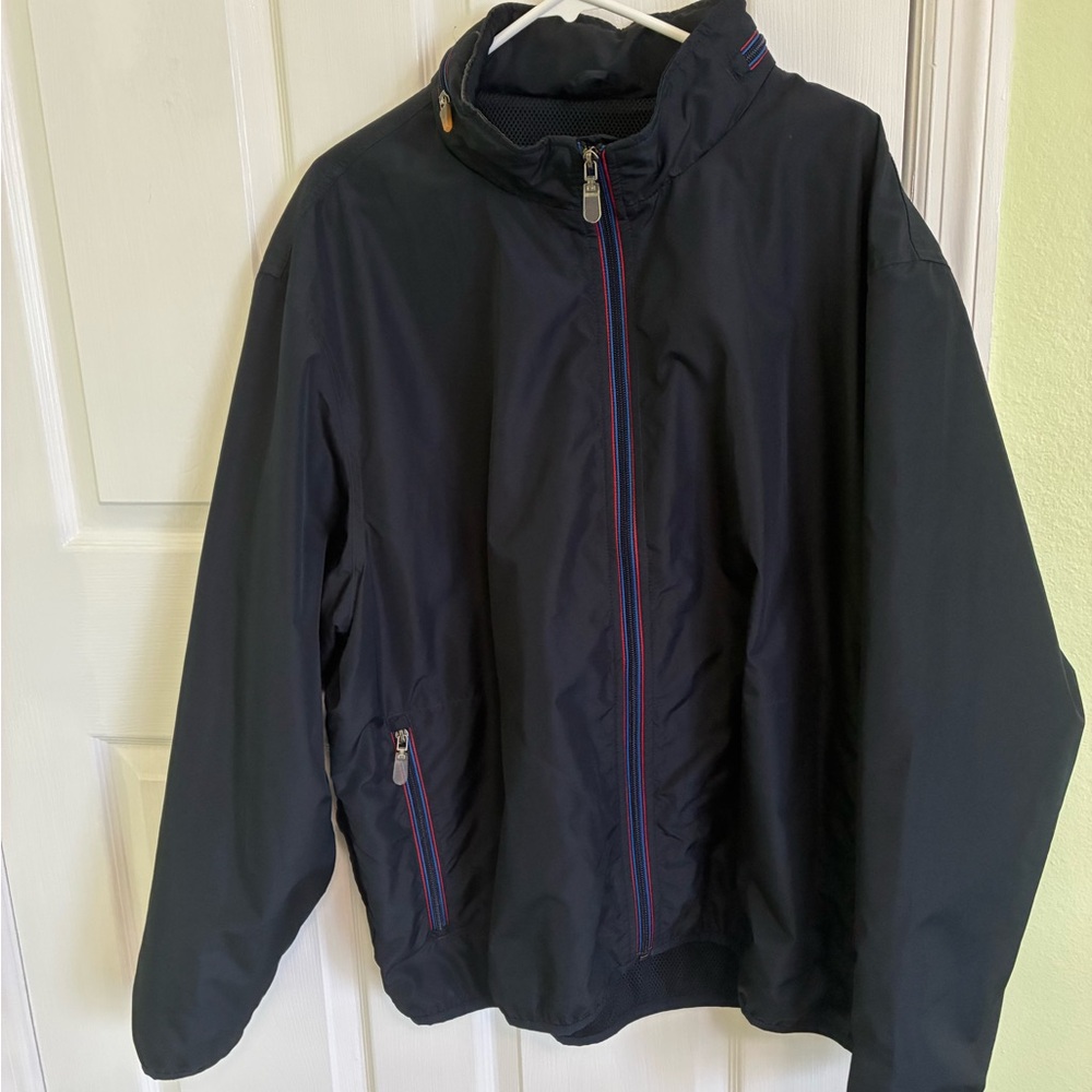 Eddie Bauer Navy Blue Windbreaker Jacket.